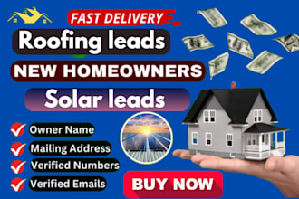 do new homeowners roofing leads solar leads with skip tracing in low price