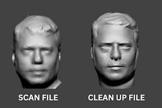 clean up your 3d scan models to perfect 3d models for 3d printing