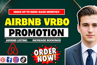 promote your airbnb vrbo and houfy on social media to increase booking