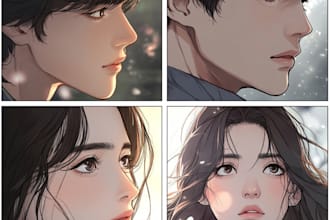 illustrate or draw characters, comics and scenes