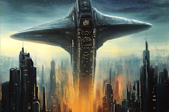 design fantasy, sci fi and horror book cover or illustration