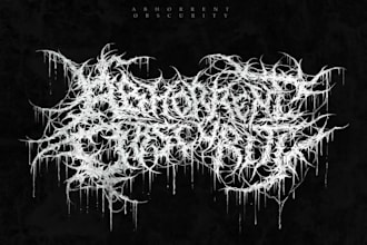 make a black metal and death metal logo