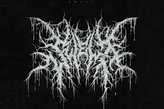 create death metal, black metal, and brutal death metal logo