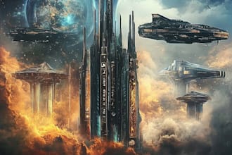 create eyecatching sci fi or romance book cover or ebook