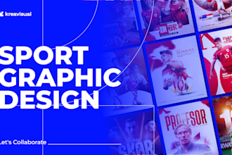 design a sports graphic for social media, posters and flyers