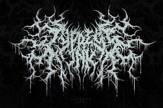 death metal,deathcore,metalcore logo initial emblem symbol