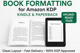 format, design book layout amazon kdp kindle paperback ebook self publishing
