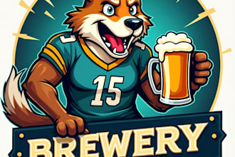design high quality esport brewery mascot logo with unlimited revision