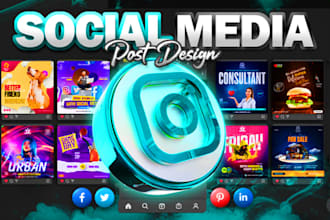 do professional instagram post and social media post design