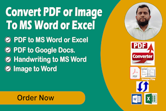 accurately convert PDF or image to editable word or excel