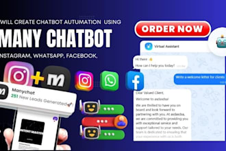 automate instagram, facebook whatsapp chatbots with manychat
