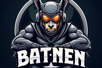 design high quality bat fighter mascot logo with unlimited revision