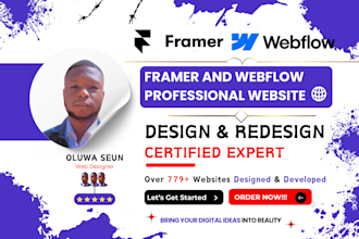 design framer or webflow website convert figma to framer fix webflow issues