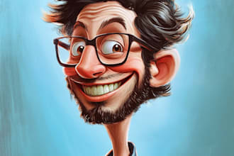 draw artistic cartoon caricatures