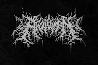 create hardcore or metal band logo design