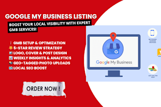 setup and optimize google my business profile, local SEO, gmb ranking
