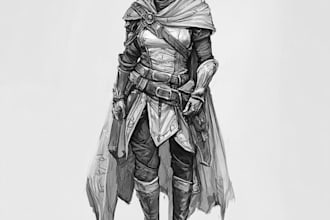 fantasy illustration book cover dnd character art