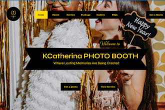 design responsive photo booth website, photo booth website, photo booth website