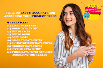 do accurate data entry, formatting, and cleanup in excel