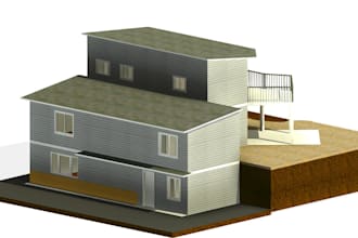 basic house and interior rendering