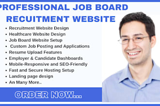 create recruitment website,healthcare website, recuitment , job board website