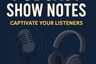 write SEO optimized podcast show notes and episode summaries