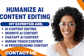 humanize ai content, ai content editing, ai rewrite, natural copywriting