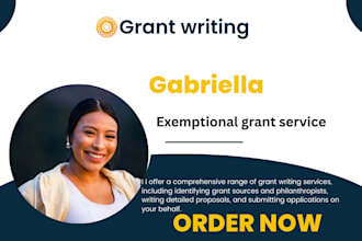 grant writing and submission, proposal, research, application, business plan