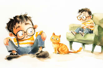 illustrate children story book illustration, children story, book illustration