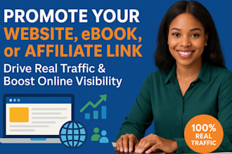 promote your business website , ebook, affilliate link promotion