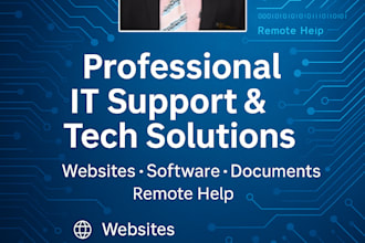 be your remote IT consultant for tech tasks and IT system and support issues