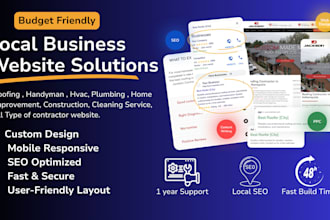 build website for roofing, plumbing, hvac, construction handyman businesses