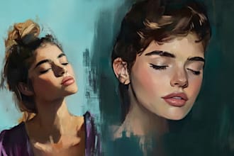 draw digital oil painting based on your photo