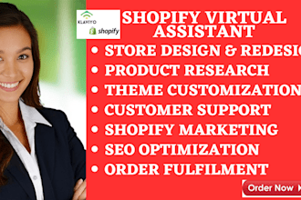 be your shopify virtual assistant social media marketing manager shopify manager