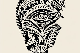 design a polynesian maori tribal tattoo