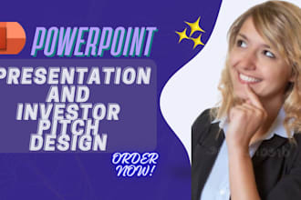 design investor pitch deck or business powerpoint presentation