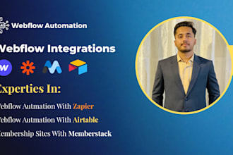 intergrate your webflow website with zapier, memberstack