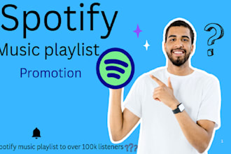 do organic spotify music playlist promotion to boost music plays and streams