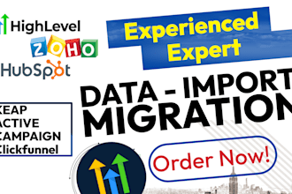 migrate data from activecampaign clickfunnels keap hubspot zoho to gohighlevel
