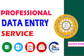 do data entry, copypaste, excel data entry, and PDF to excel