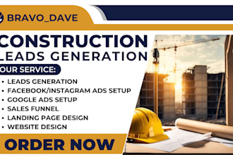 generate construction leads roofing leads handyman leads facebook ads google ads