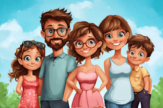 make childrens story book illustrations in disney style