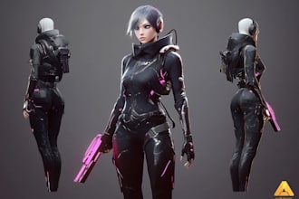 create concept art of cyberpunk and streetpunk illustration