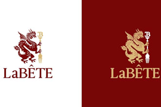 design a fierce beast animal themed restaurant logo