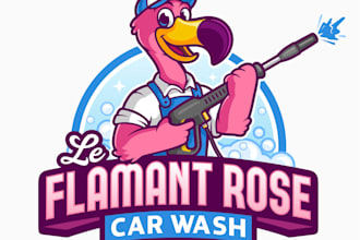 design a professional car wash station logo