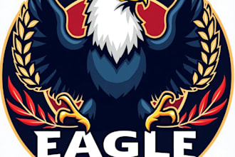 design high quality eagle veteran mascot logo for your business
