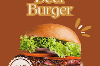 design resturent burger, pizza ,and cold drink,food logo