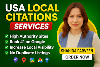 build high quality USA local citations and directory submissions for local SEO