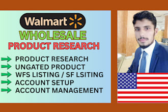 do walmart product research and walmart wfs listing and walmart expert VA