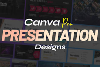 design professional canva presentions, documents